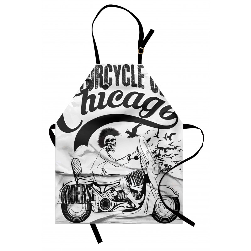 Crazy Skeleton Rider Design Apron