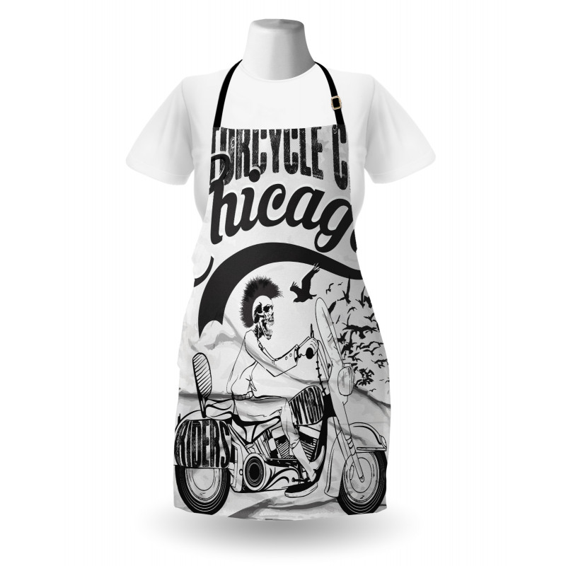 Crazy Skeleton Rider Design Apron