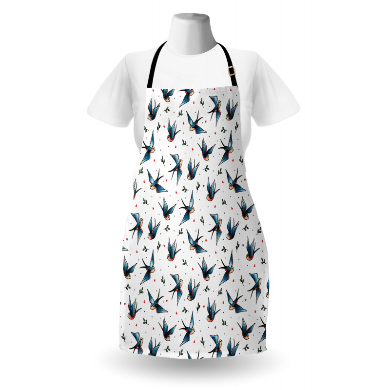 Flying Bird Heart Branch Apron