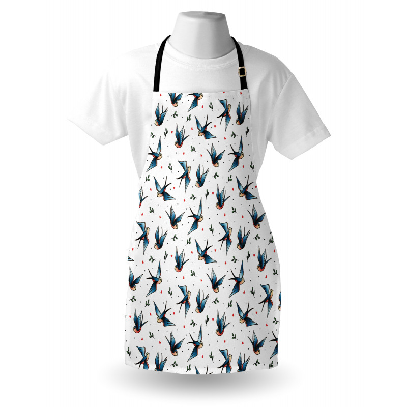 Flying Bird Heart Branch Apron