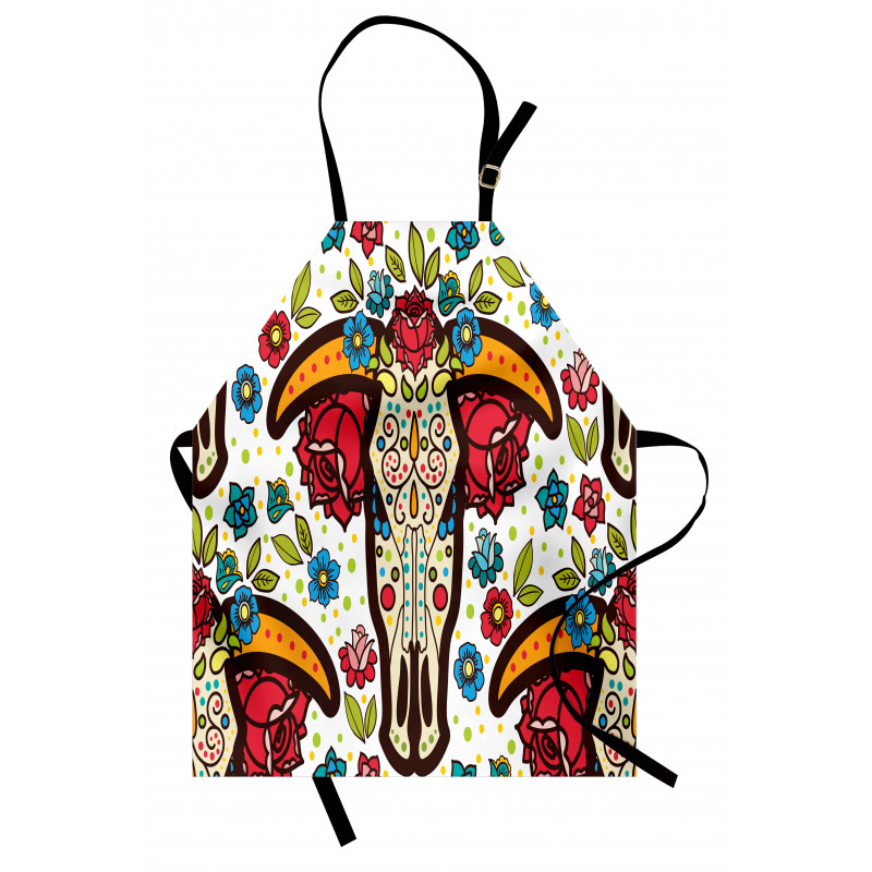 Mexican Folk Animal Skull Apron