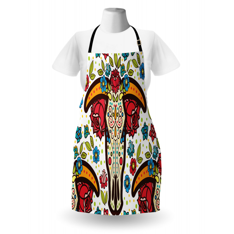 Mexican Folk Animal Skull Apron