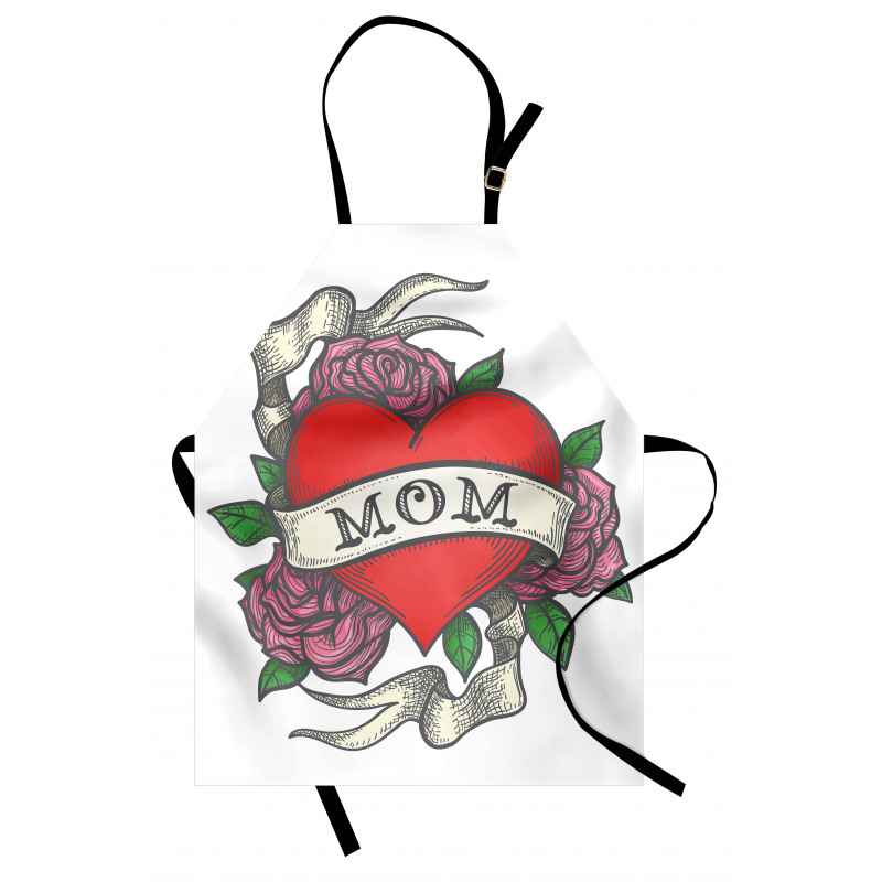 Heart with Roses and Mom Apron