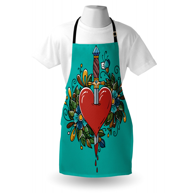 Bleeding Heart Flowers Apron