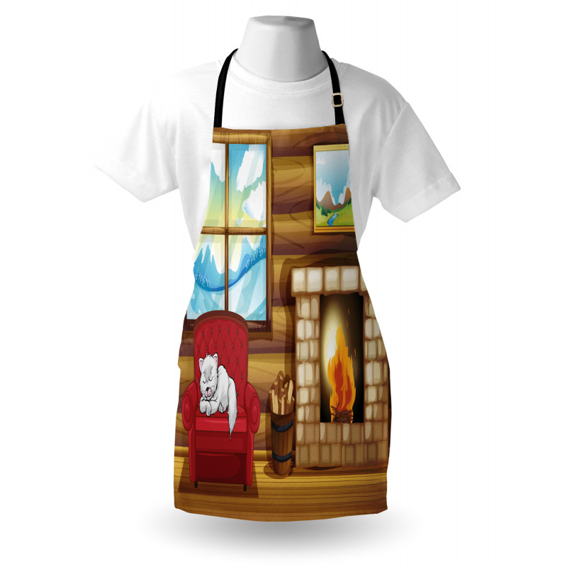 Sleepy Cat Rustic House Apron