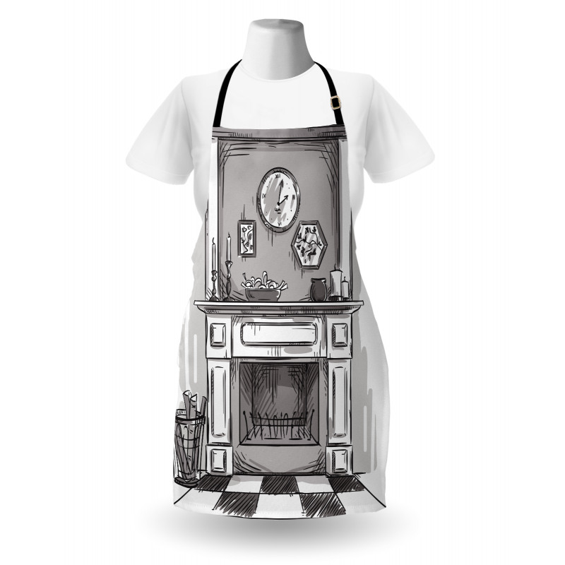 Greyscale Cozy Edge Home Apron