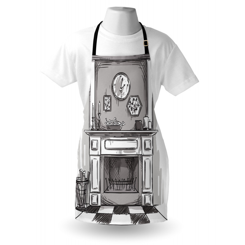 Greyscale Cozy Edge Home Apron