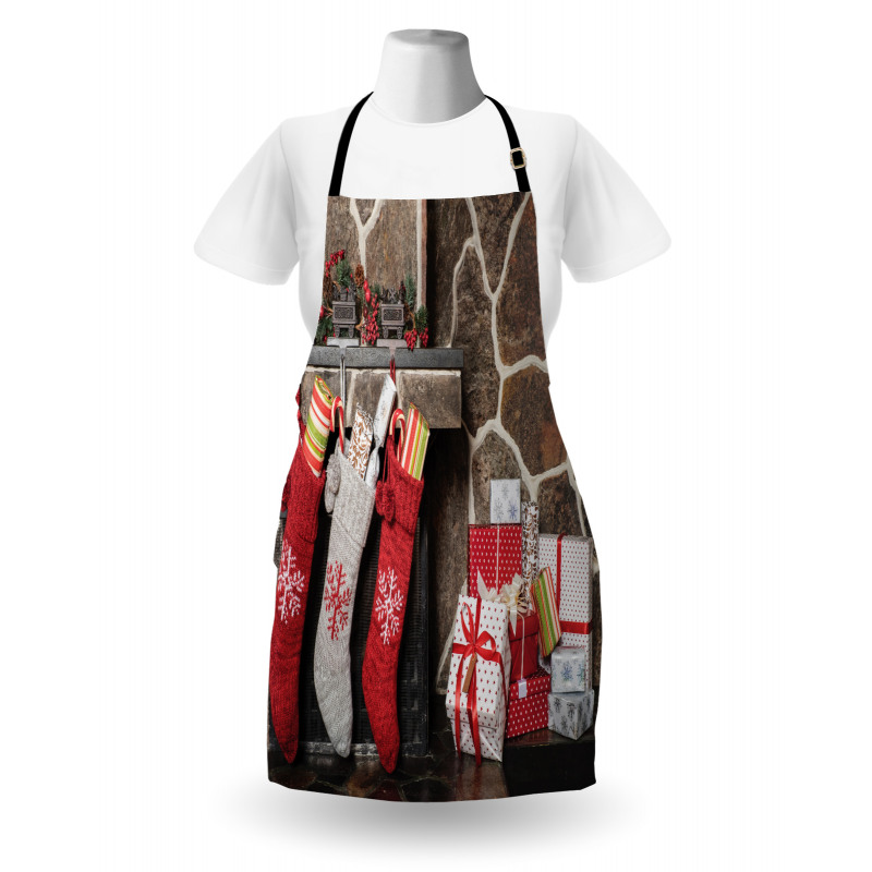 Stockings and Gift Boxes Apron