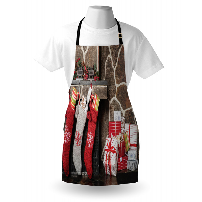 Stockings and Gift Boxes Apron