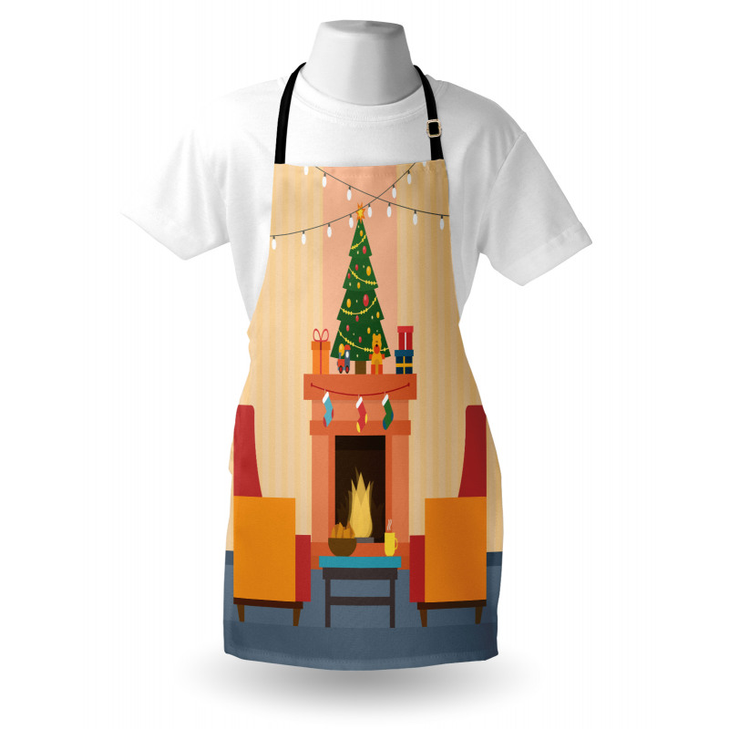 Cartoon Xmas Interior Apron