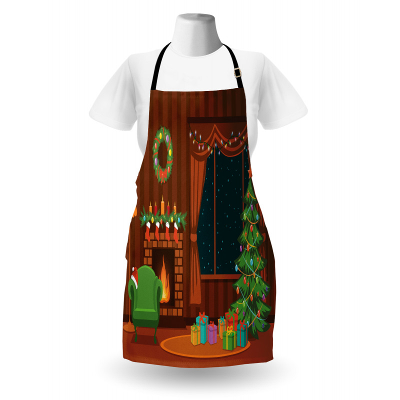 Cartoon Christmas Room Apron