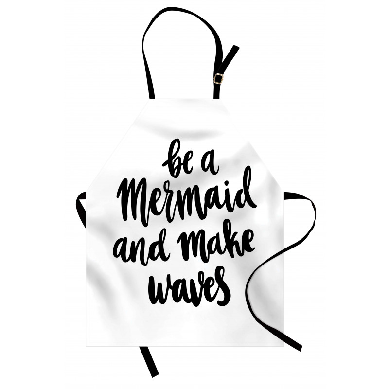 Monochrome Be a Mermaid Apron