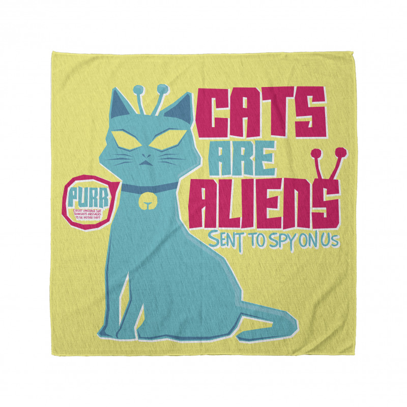 Cats are Aliens Cartoon Bandana