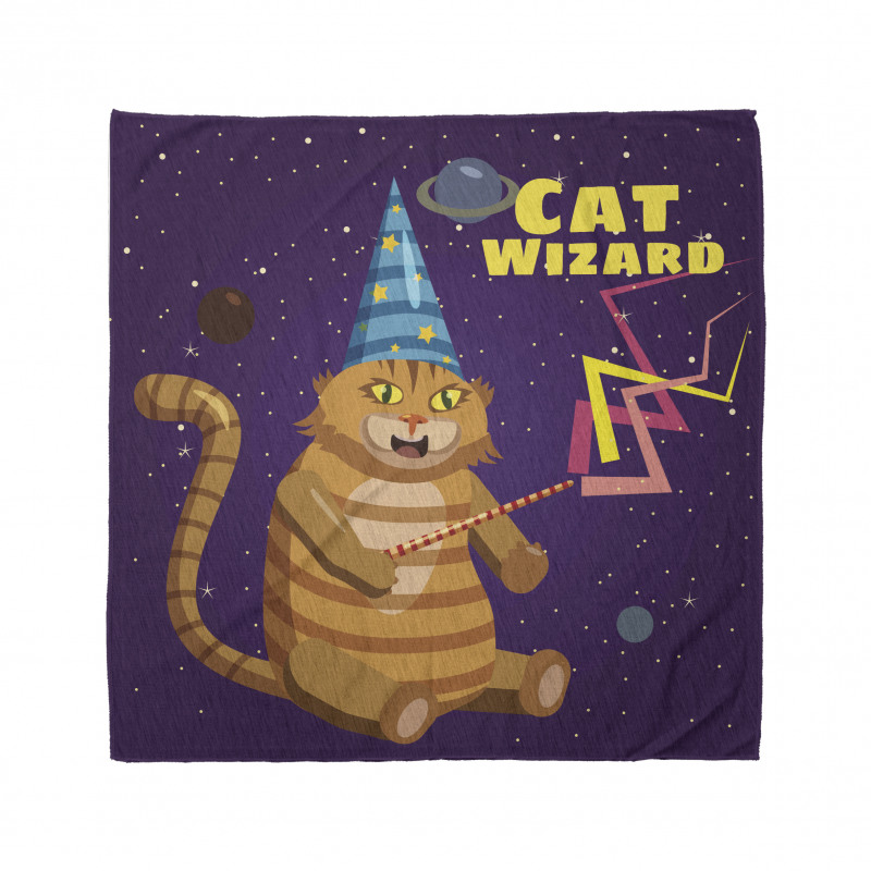 Cat Wizard Funny Cartoon Bandana