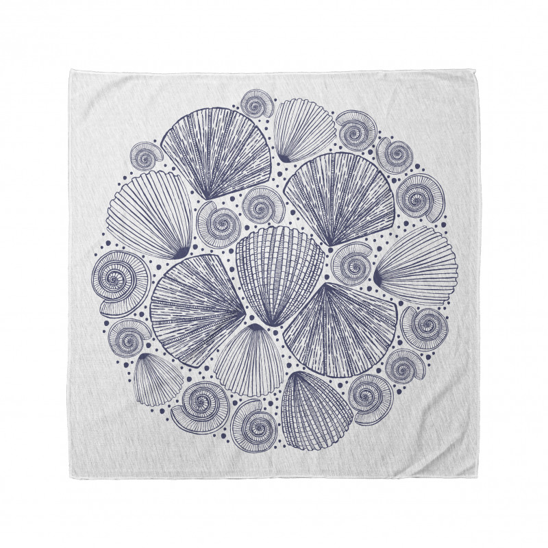 Snail and Sea Shells Art Bandana