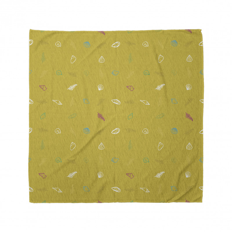 Snail Shells Sea Fern Art Bandana