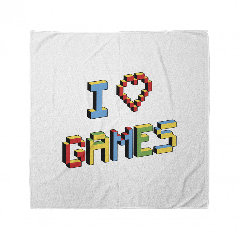 Love Video Games Pixel Art Bandana