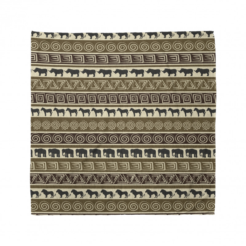 Africa Theme Stripes Animals Bandana