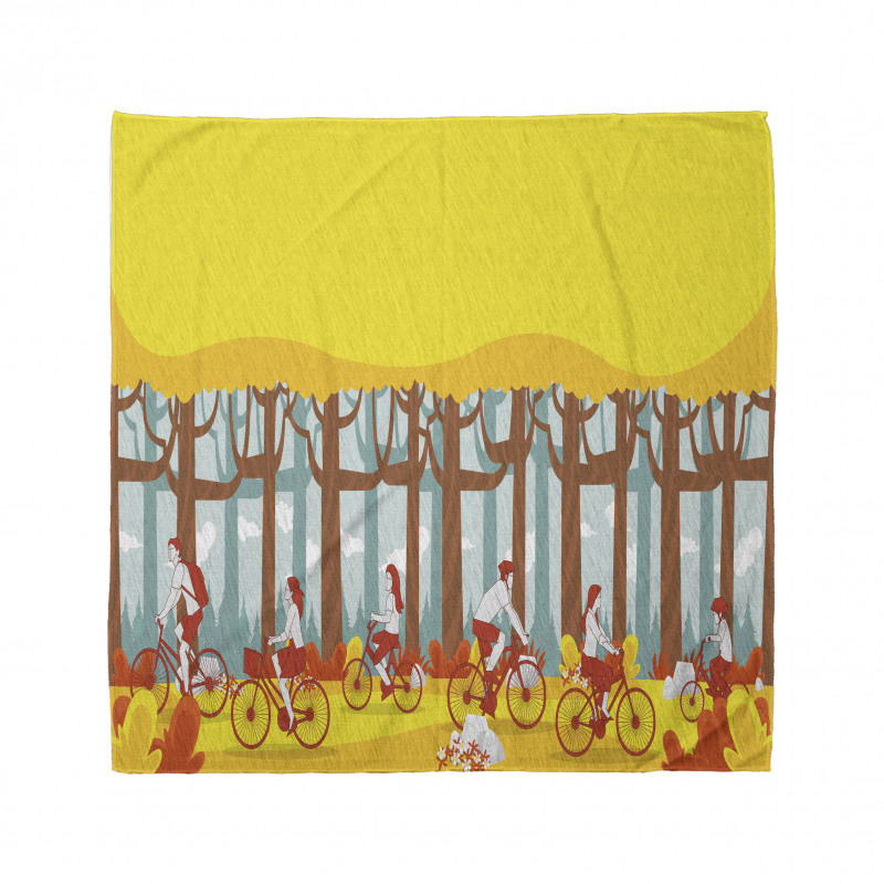 Riding Bicycles in Woodland Bandana