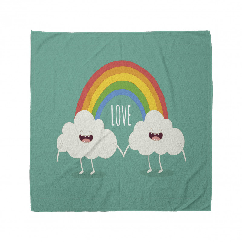 Love Wording Happy Clouds Bandana