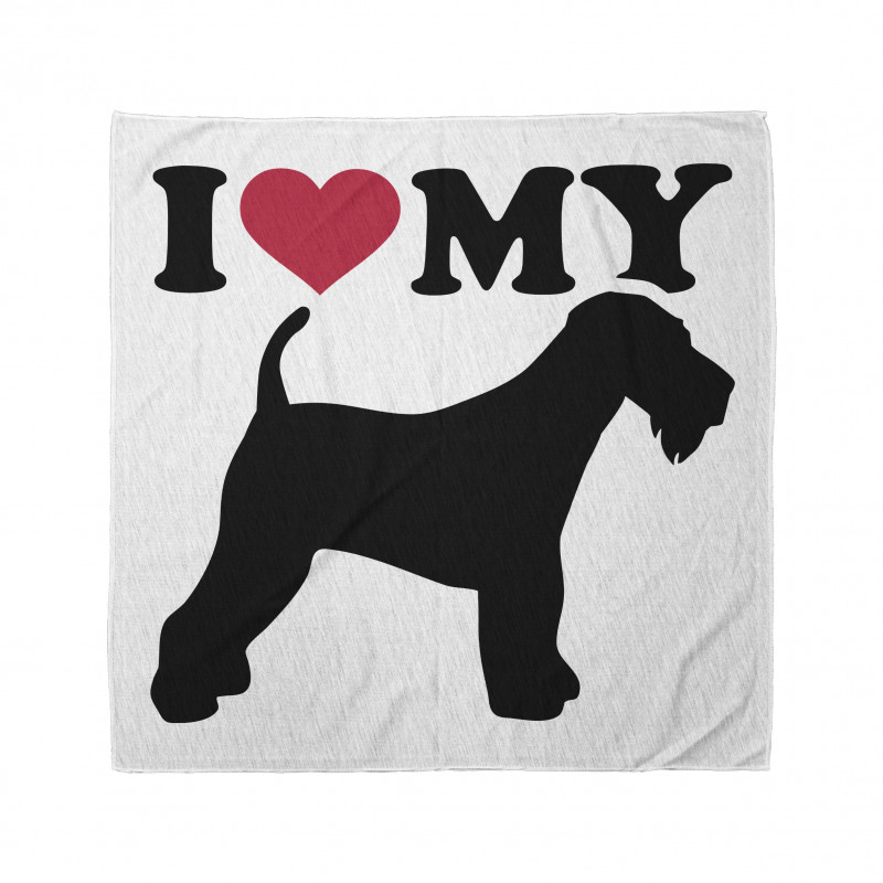 I Love My Terrier Dog Love Bandana