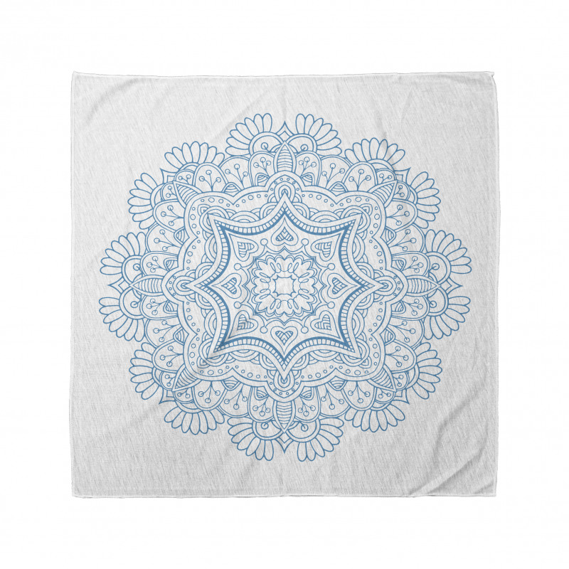 Monotone Floral Round Bandana