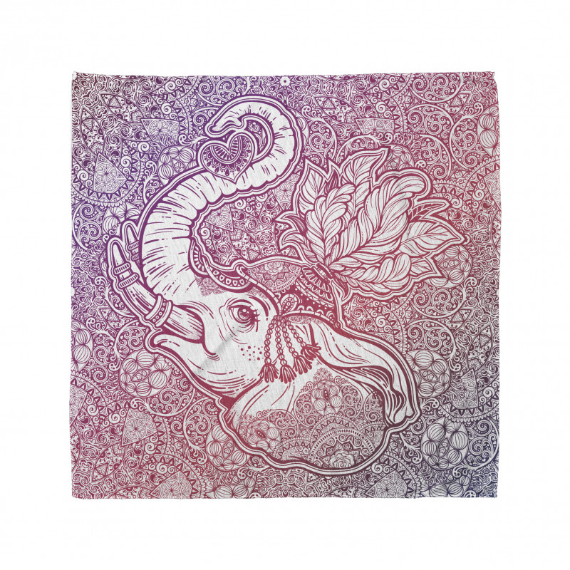 Eastern Elephant Zentangle Bandana