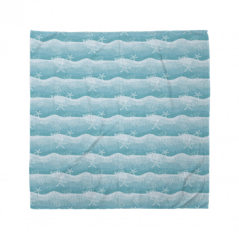 Fishes on Ombre Sea Waves Bandana