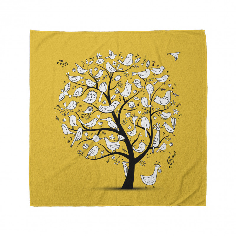 Doodle Birds Branches Bandana