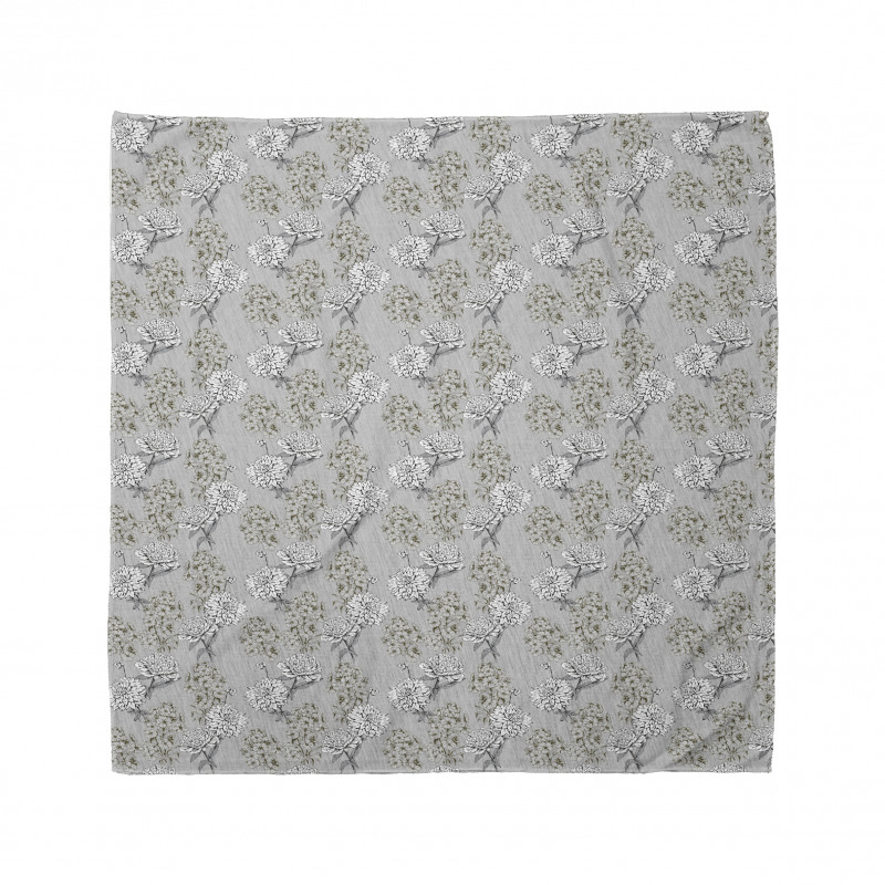 Pastel Nature Tones Flowers Bandana