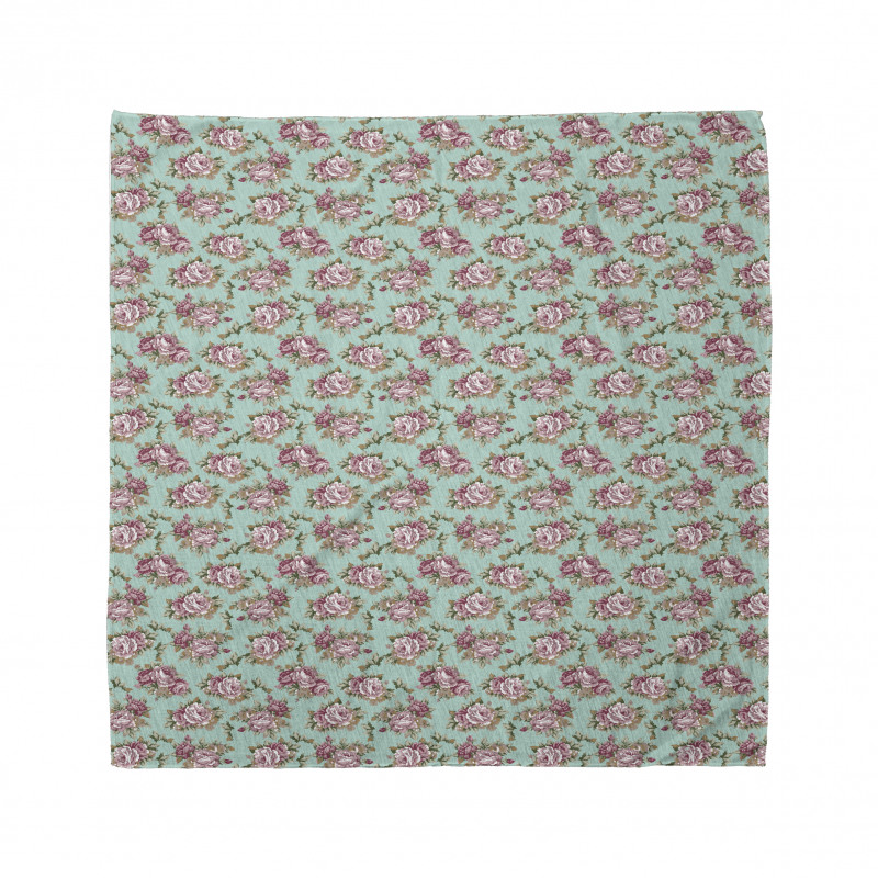 Classical Pastel Tone Floral Bandana