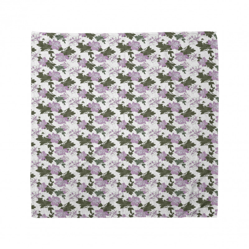 Violet Tones Flowers Blossom Bandana