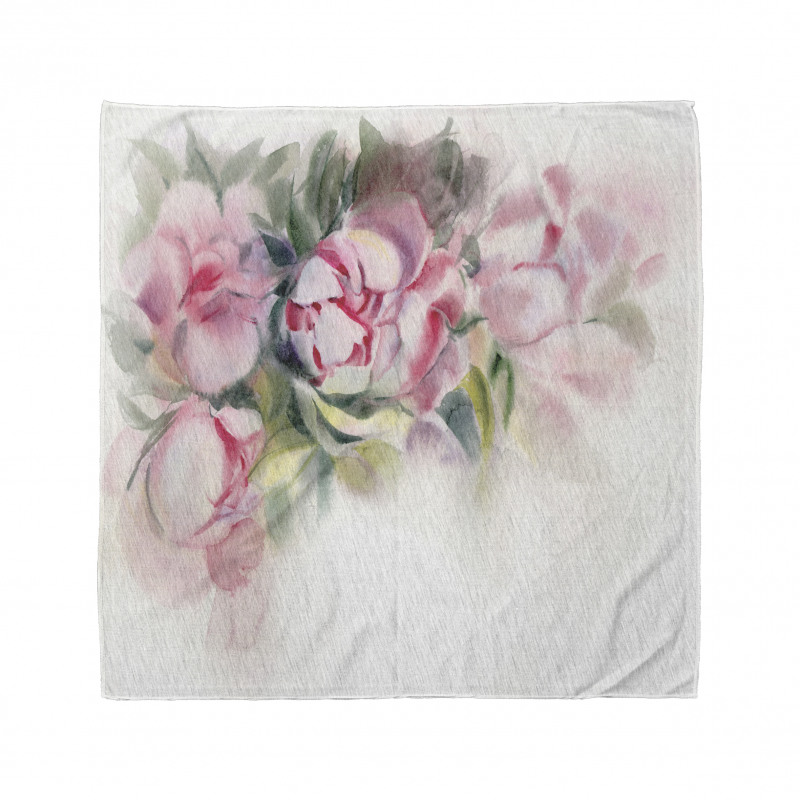 Watercolor Romantic Flowers Bandana