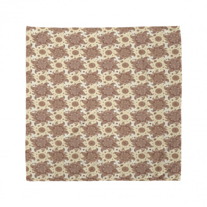 Autumn Tones Damask Bandana