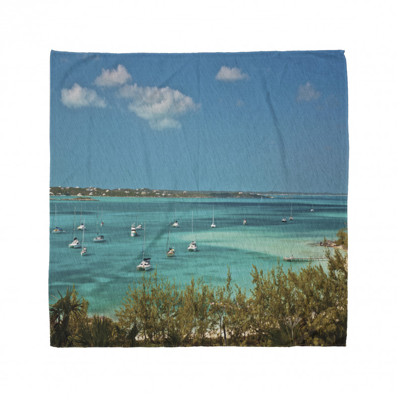 Anchored Boats in Sea Bandana