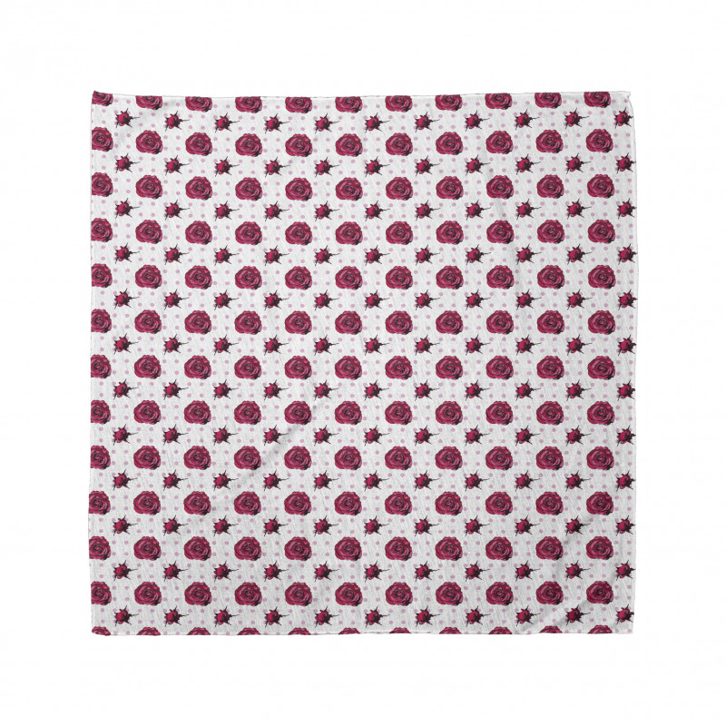 Polka Dots Flowers Bandana