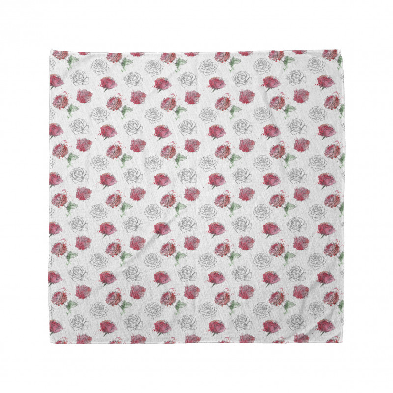 Flowers Sketch Art Bandana