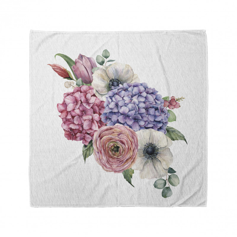 Hydrangea Mix Bouquet Art Bandana