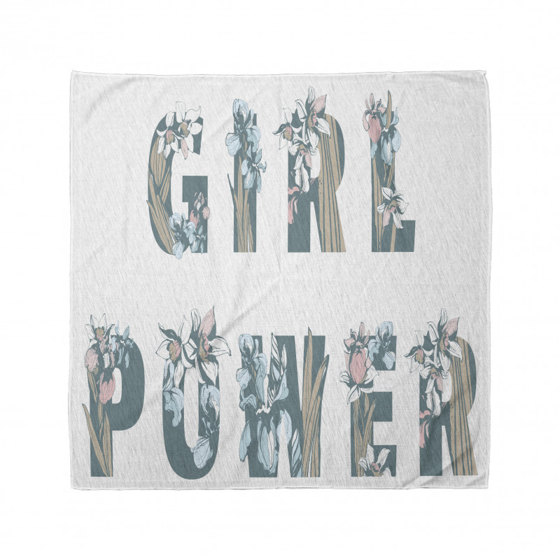 Girl Power Floral Art Bandana