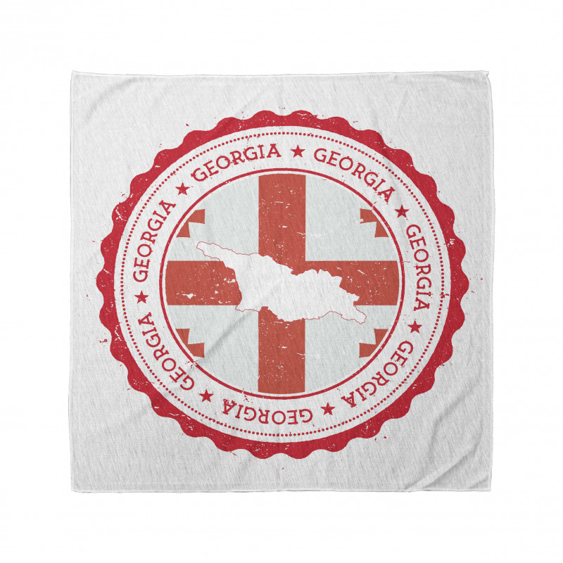 Vintage-Themed Map and Flag Bandana