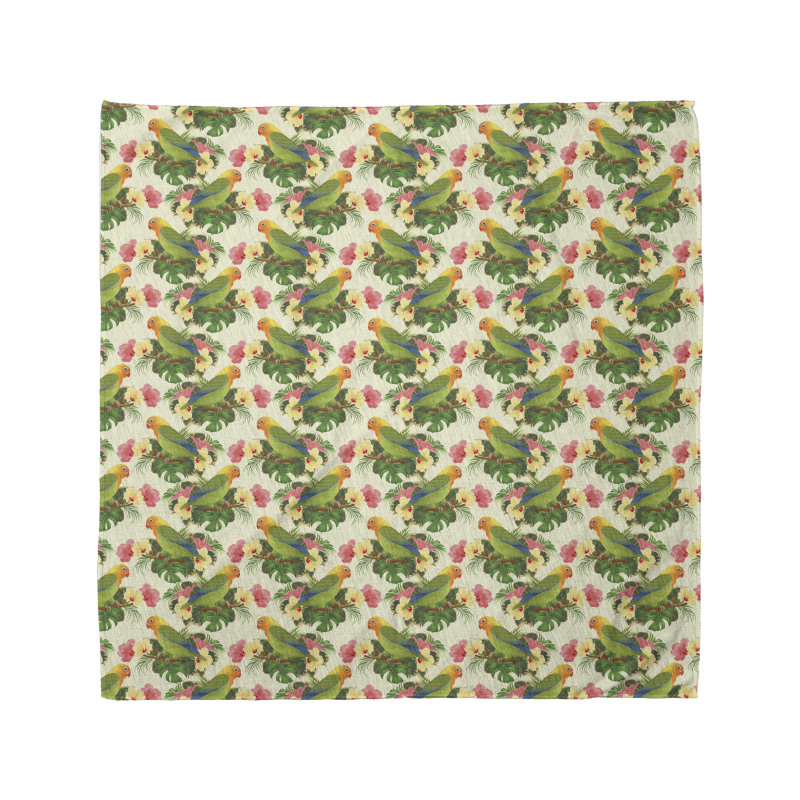 Tropical Floral Parrot Bandana