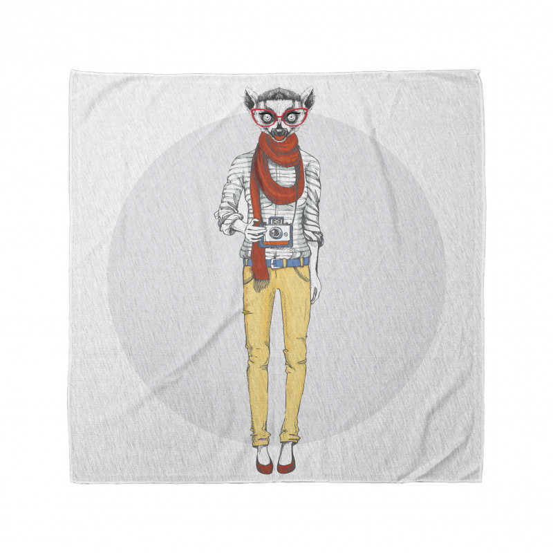 Hipster Style Animal Cartoon Bandana