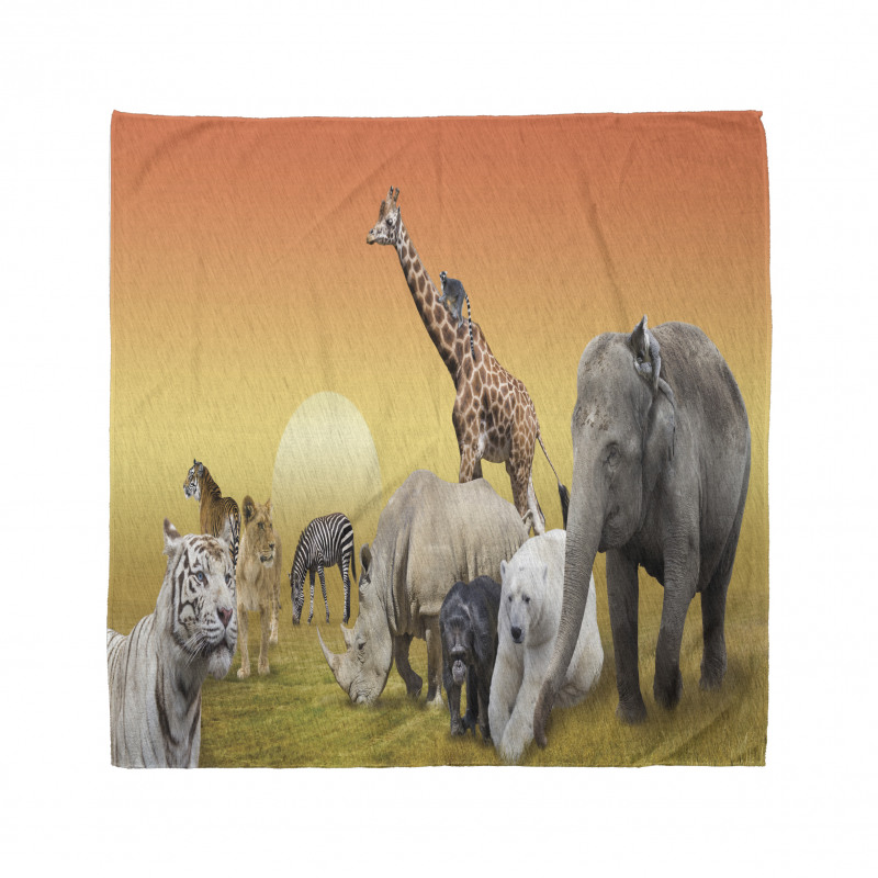 Wildlife Animals at Sunset Bandana