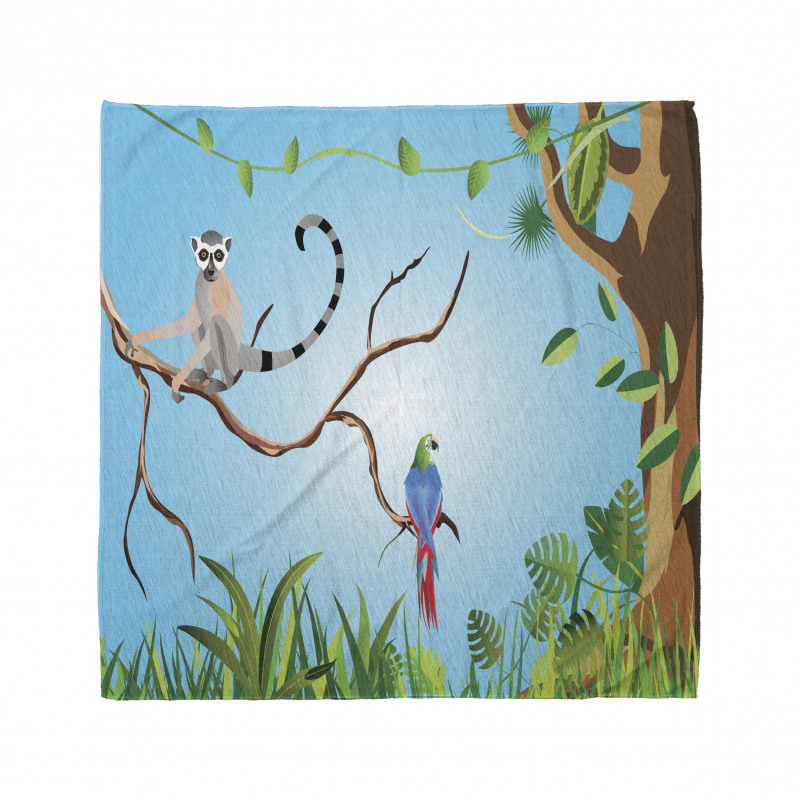 Tropical Botanical Parrot Bandana