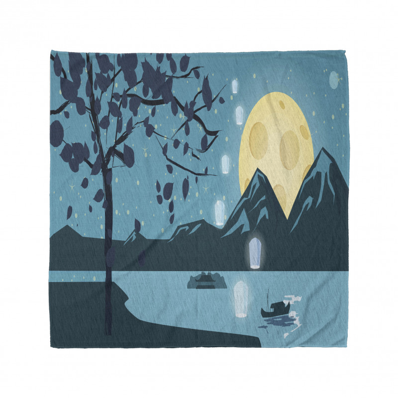 Night Landscape Moon Bandana