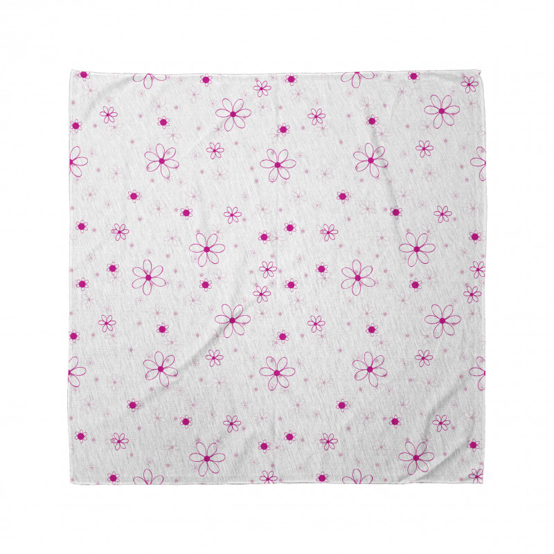 Botanik Bandana Pembe Çiçek Desenli