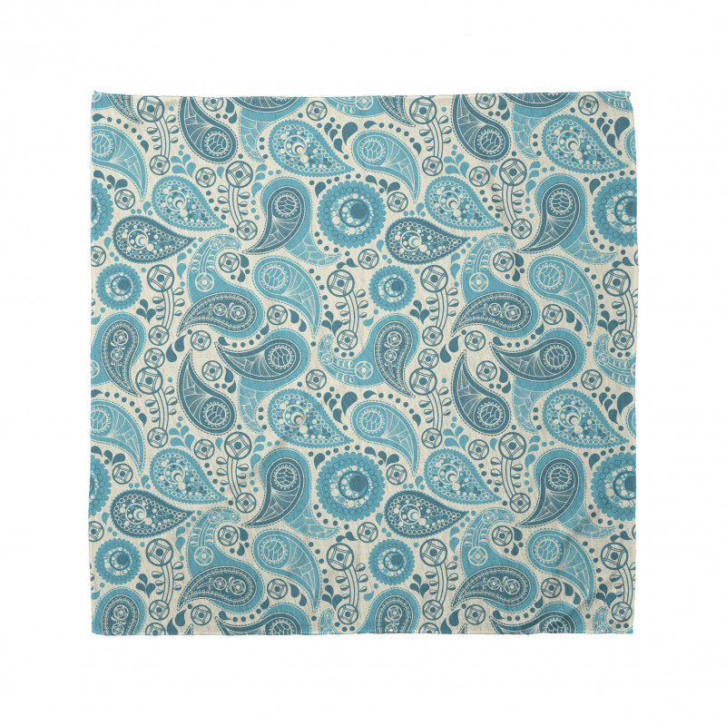 Paisley Blue Flowers Bandana