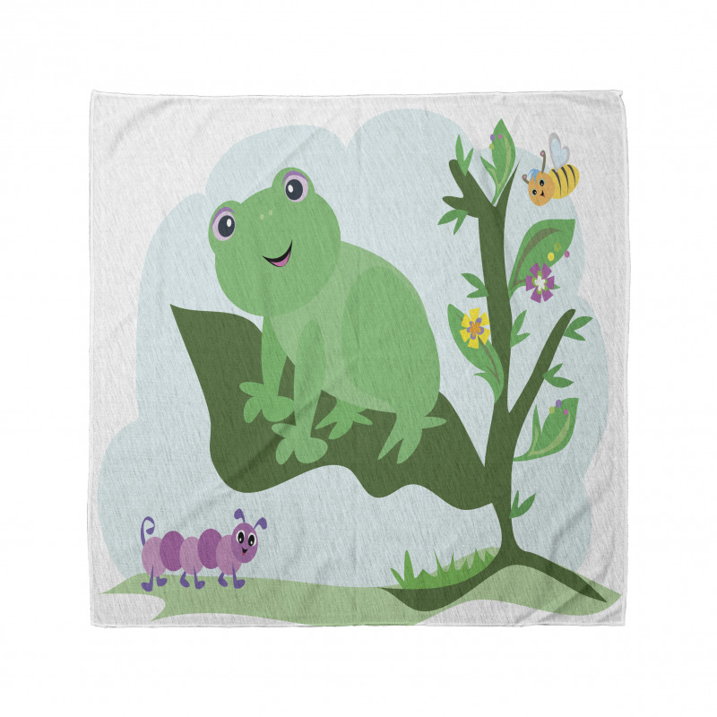 Childish Animals Floral Leaf Bandana