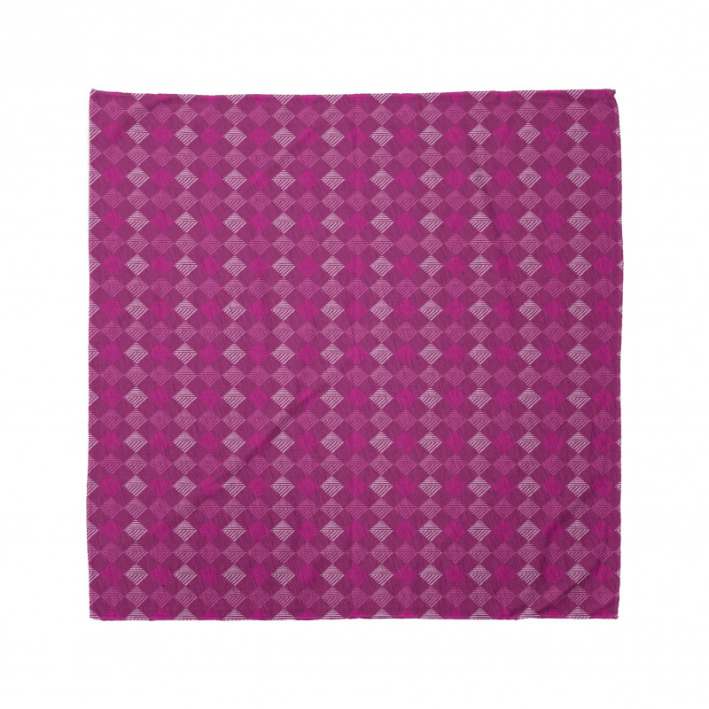 Pinkish Diagonal Squares Bandana