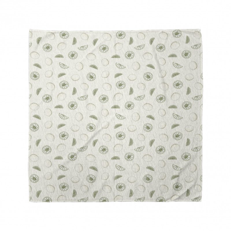 Monochrome Citrus Sketch Bandana